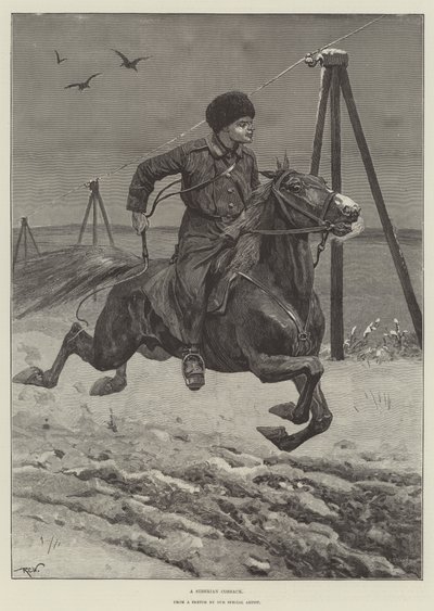 A Siberian Cossack by Richard Caton Woodville junior